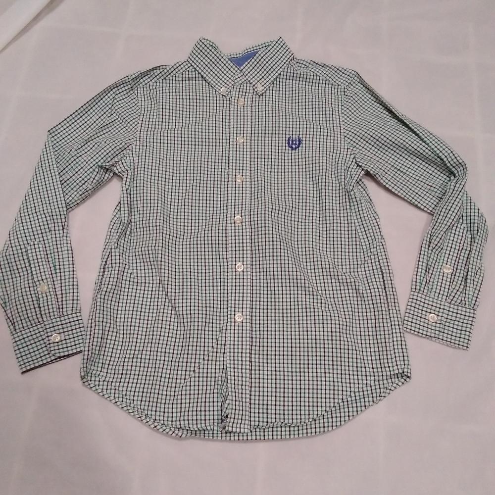 Chaps Button Up Plaid Shirt Medium 10/12
